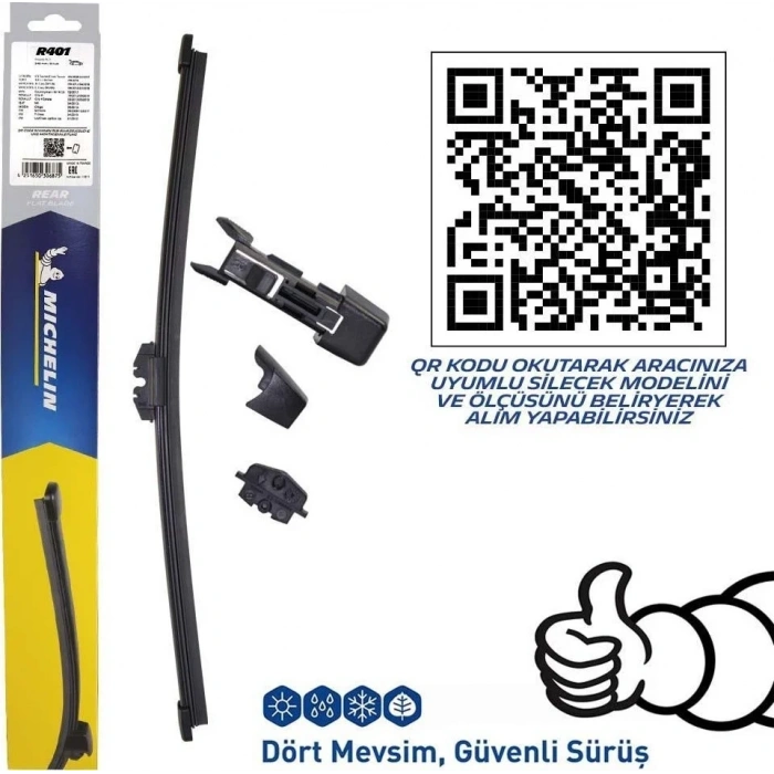 MİCHELİN 40CM 1 ADET MUZ TİPİ ARKA SİLECEK MCR401