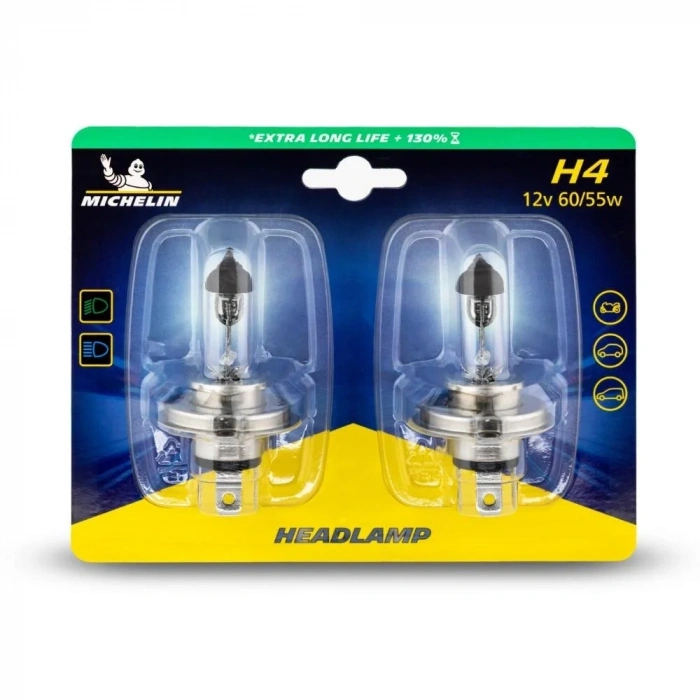 Michelin MC32286 12Volt 60/55Watt 1650 Lümen H4 2’li Halojen Far Seti