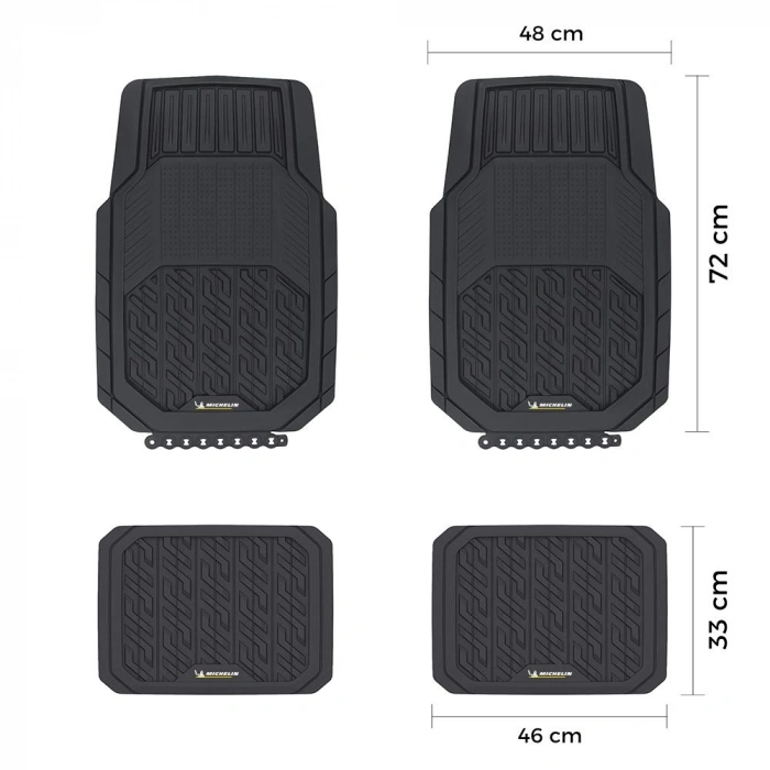 Michelin MC34587 Tüm Araçlara Uyumlu 4 Parça Üniversal 3D Havuzlu Oto Paspas