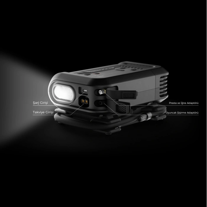 NOCO AX65 12V Lityum 2000Amp Akıllı Akü Takviye + Pompa + Powerbank + Led Lamba