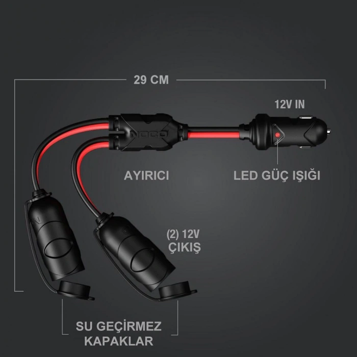 NOCO GC020 İkili Çakmaklık Çoğaltıcı Kablo