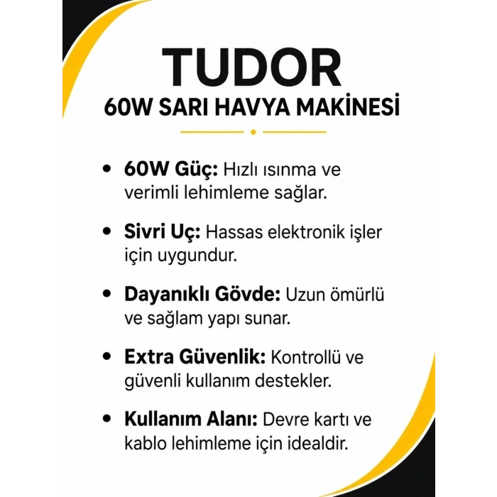 TUDOR 60W HAVYA LEHİM MAKİNESİ