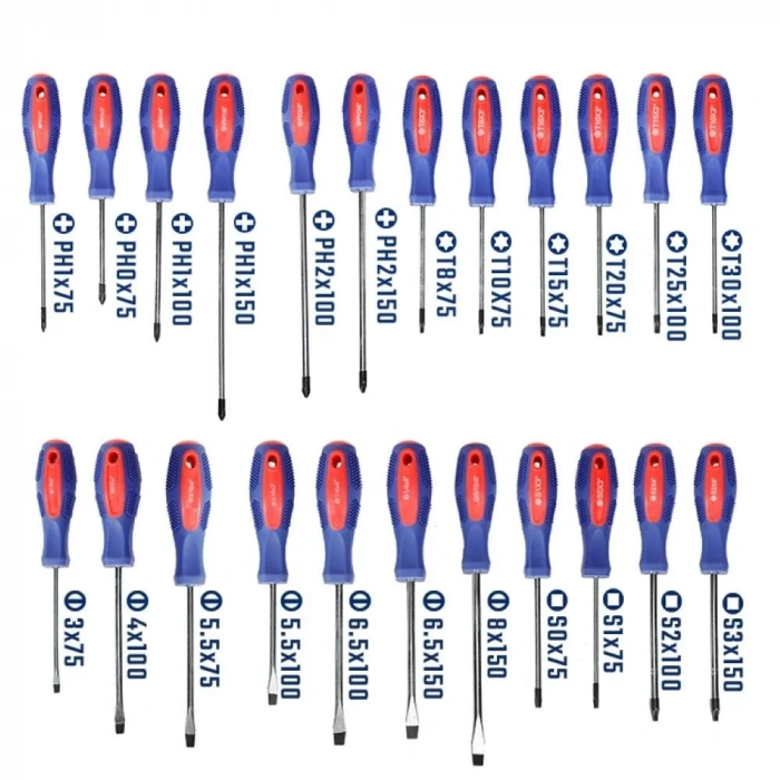 WORKPRO WP200560 100 Parça Duvar Askı Aparatlı Profesyonel CR-V Manyetik Tornavida ve Bits Uç Seti