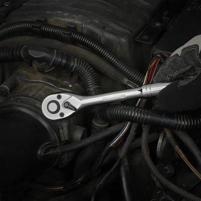 WORKPRO WP202530 1/4’ 3/8’’ 1/2’ Metrik/İnç 164 Parça Cr-V Ağır Hizmet Lokma ve Kombine Anahtar Takımı