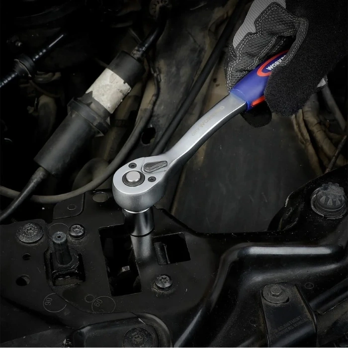 WORKPRO WP202533 1/4’ 3/8’’ 1/2’ 123 Parça Cr-V Metrik Ağır Hizmet Lokma ve Kombine Anahtar Takımı
