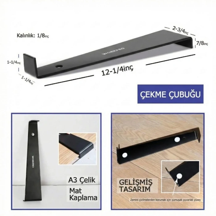 WORKPRO WP204302 33 Parça Laminant/Parke Ahşap Zemin Döşeme Montaj Seti