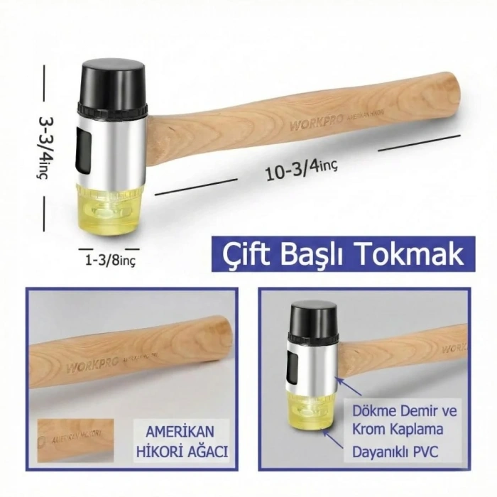 WORKPRO WP204302 33 Parça Laminant/Parke Ahşap Zemin Döşeme Montaj Seti