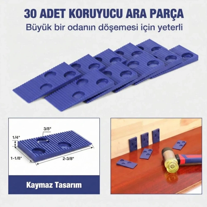 WORKPRO WP204302 33 Parça Laminant/Parke Ahşap Zemin Döşeme Montaj Seti