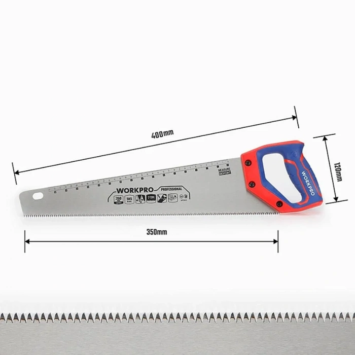 WORKPRO WP215035 350mm SK5 7 TPI Ağır Hizmet Tipi El Testeresi