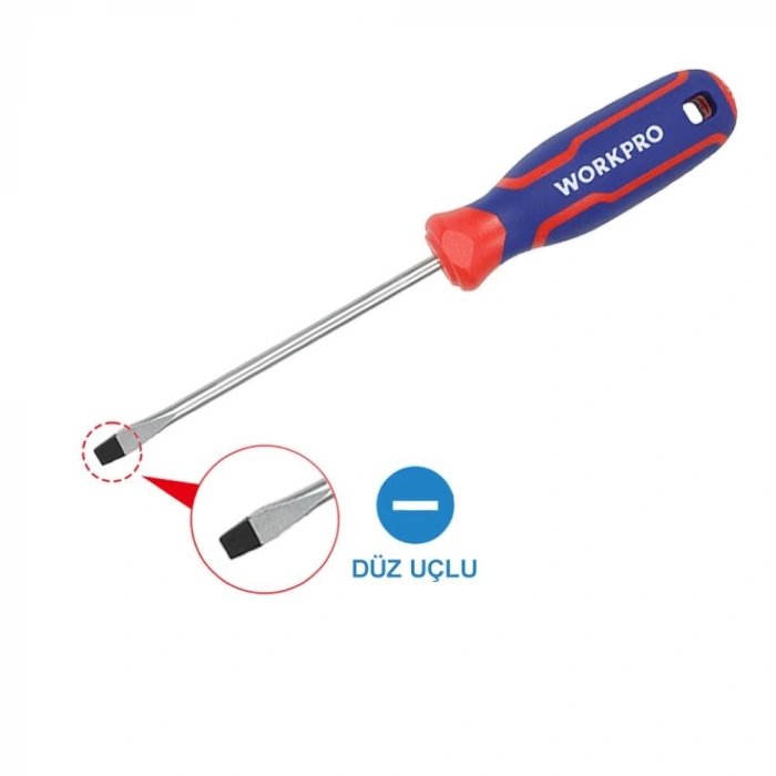 WORKPRO WP221013 3x75mm CR-V Profesyonel Düz Tornavida