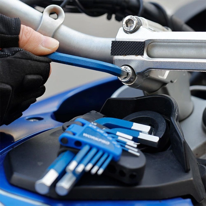 WORKPRO WP222014 9 Parça Kısa Boy CR-V Metrik Profesyonel Allen Anahtar Takımı