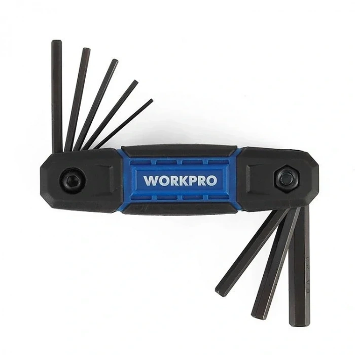 WORKPRO WP222028 8 Parça CR-V Metrik Çakı Tipi Profesyonel Allen Anahtar Takımı