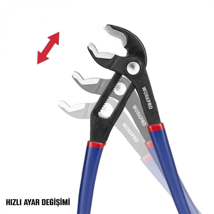 WORKPRO WP231086 200MM CR-V Profesyonel Ayarlı Düğmeli Fort Pense