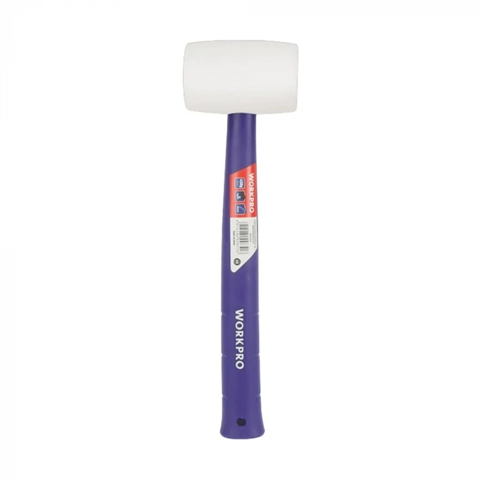 WORKPRO WP241040 57mm 450Gr PVC PP Saplı Beyaz Kauçuk Tokmak