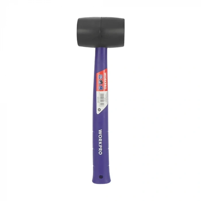 WORKPRO WP241041 57mm 450Gr PVC PP Saplı Siyah Kauçuk Tokmak