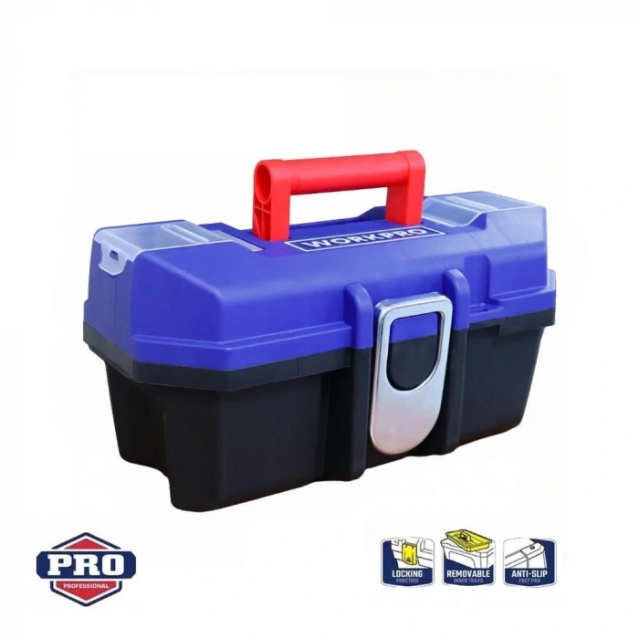WORKPRO WP283021 13’’ Metal Kilitli Plastik Takım Çantası