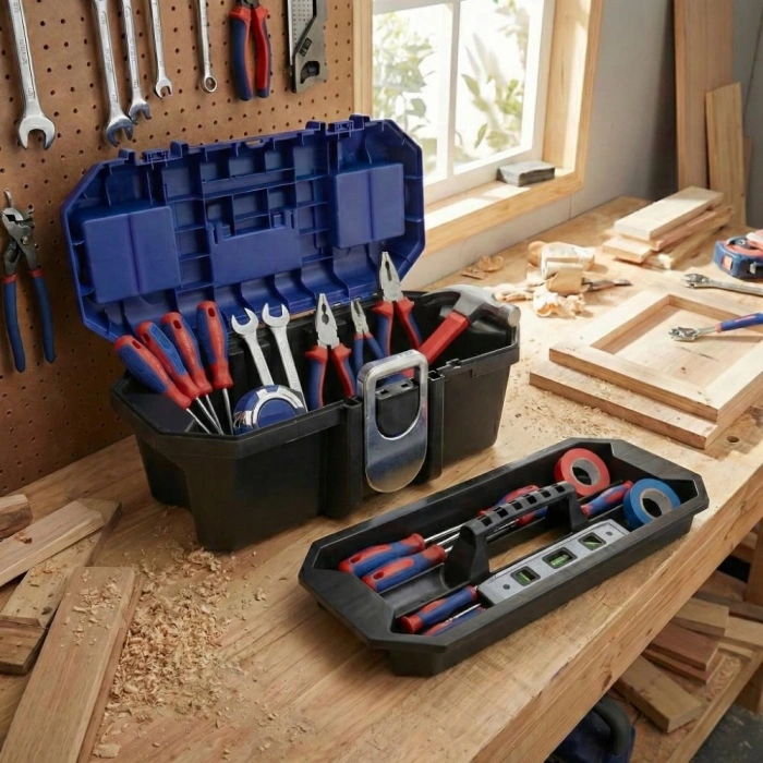 WORKPRO WP283021 13’’ Metal Kilitli Plastik Takım Çantası