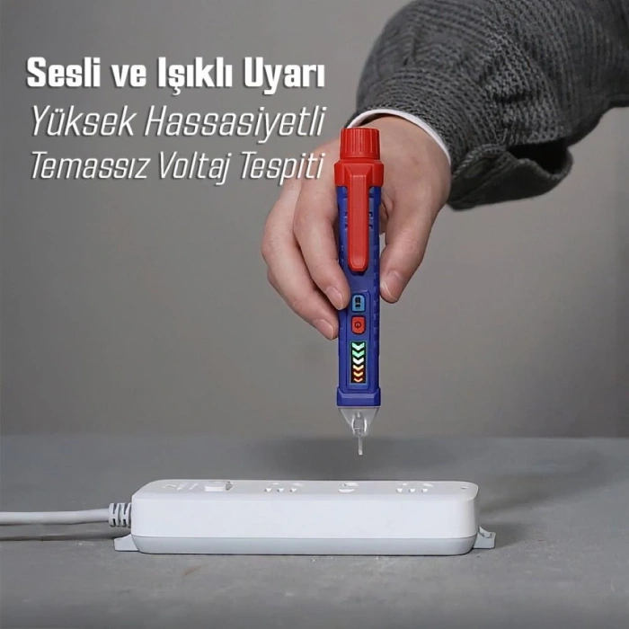 WORKPRO WP295004 12-1000 Volt AC Yüksek Hassasiyetli Profesyonel Voltaj Dedektörü