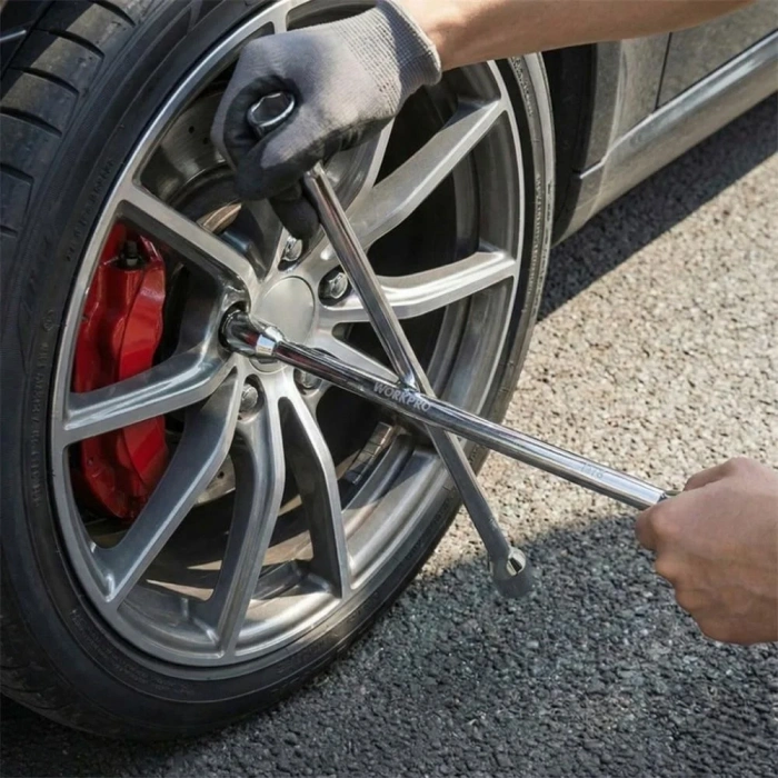 WORKPRO WP314005 17 19 21 23 Cr-V 400mm 4 Kollu Profesyonel Bijon Anahtarı