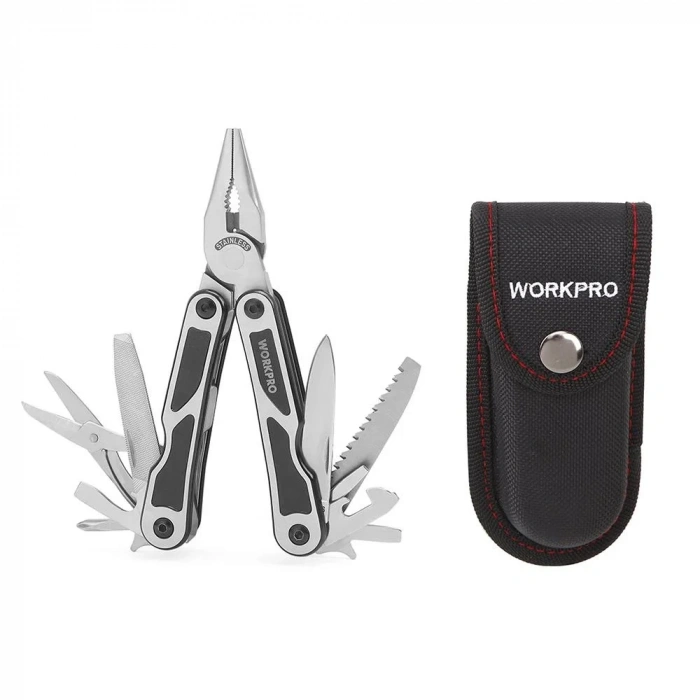 WORKPRO WP382009 15 IN 1 Çok Fonksiyonlu Profesyonel Pense Seti + Taşıma Kılıfı