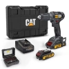 CAT DX155.1SET 18Volt/2.0Ah Li-ion Çift Akülü Profesyonel Şarjlı Darbeli Matkap + DA01901 32 Parça Vidalama Uç Seti