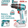 LI-ION AKÜLÜ DARBELİ MATKAP 66NM (SOLO)