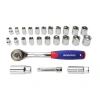 WORKPRO WP202528 3/8’’ Metrik/İnç 32 Parça Cr-V Profesyonel Lokma ve Kombine Anahtar Takımı