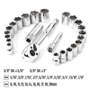 WORKPRO WP202541 3/8’ CR-V 24 Parça Metrik/İnç Ağır Hizmet Lokma Takımı