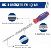 WORKPRO WP221306 15-IN-1 Çok Fonksiyonlu Değişken Uçlu Profesyonel Tornavida Seti + Bel Askı Kılıfı