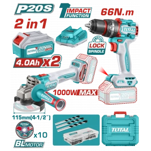 AVANTAJ 2Lİ SET - DARBELİ MATKAP & AKÜLÜ TAŞLAMA 2x4 AH