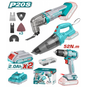 AVANTAJ SET - AKÜLÜ DARBESİZ MATKAP & ÇOK AMAÇLI KESİCİ & EL SÜPÜRGESİ