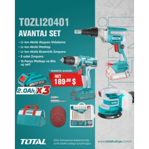 AVANTAJ SET - ALÇIPAN VİDALAMA, MATKAP, ZIMPARA