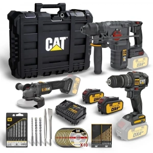 CAT DXK302 DX1010 + DX2150 + DX3131 3 Parça Kombo Set + 39 Parça Aksesuar Seti
