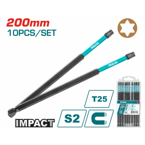 Darbeli 200mm T25 TORX Bits Ucu