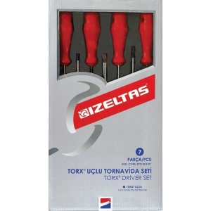 İzeltaş 4775008107 Torx Uçlu Tornavida Takımı 7 Parça