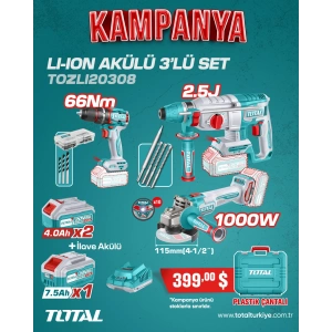 Lİ-ION AKÜLÜ 3 LÜ SET + 7.5 AH AKÜ