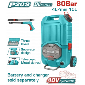 LI-ION AKÜLÜ BASINÇLI YIKAMA 80 BAR SOLO