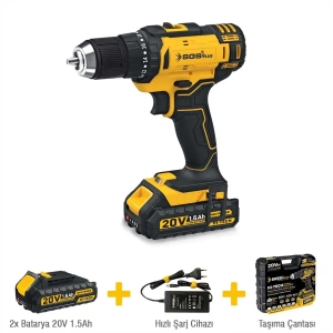 SGS AKÜLÜ VİDALAMA SETİ 20 VOLT (1.5AH) DARBELİ SGS5248