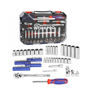 WORKPRO WP202524 1/4’ 3/8’’ Metrik 75 Parça Cr-V Profesyonel Lokma Takımı