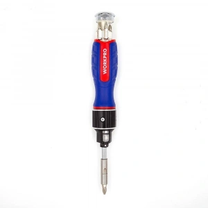 WORKPRO WP221069 6-IN-1 Profesyonel CR-V Cırcırlı Manyetik Tornavida Seti
