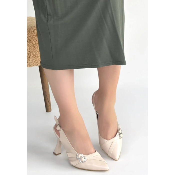 Jedda Bej Cilt Topuklu Ayakkabı