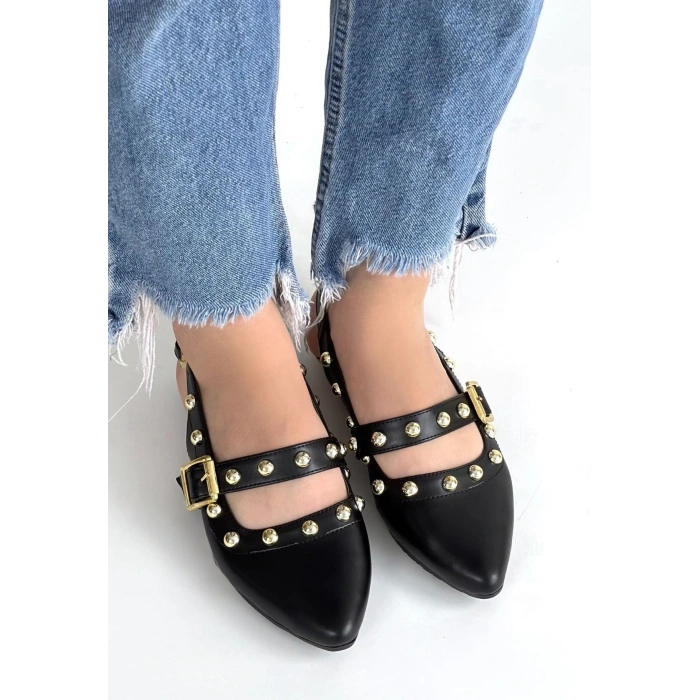 Jorwi Siyah Cilt Babet Ayakkabı