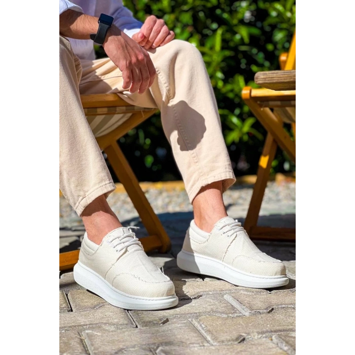 KB-042  Kuback Bağcıklı Beyaz Günlük Erkek Ayakkabı