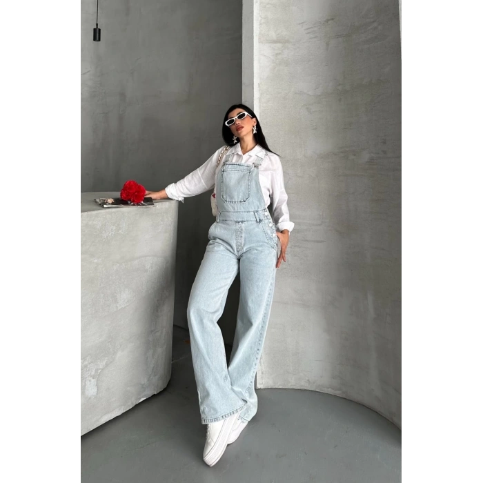 Pantolon kar yıkama salopet mavi d2514