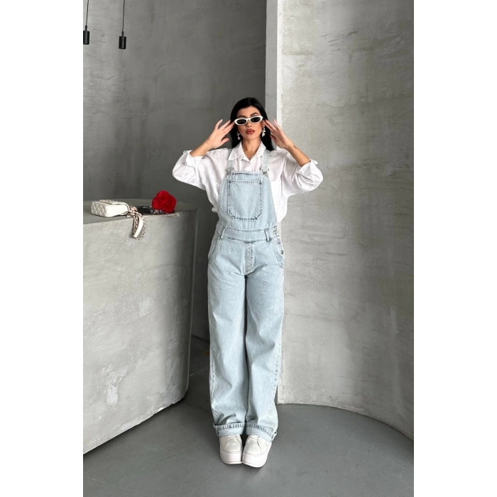 Pantolon kar yıkama salopet mavi d2514