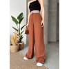 Flamlı kahve pantolon