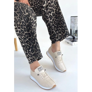 Fiert Bej Cilt Bağcıklı Spor Ayakkabı