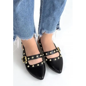 Jorwi Siyah Cilt Babet Ayakkabı