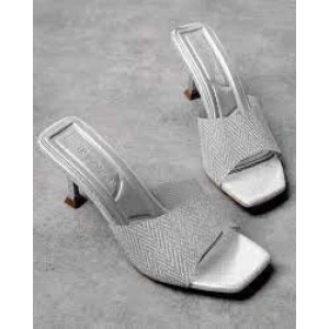 Luart Platin Simli Topuklu Terlik