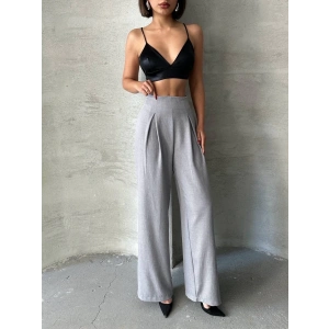 Pileli keten pantolon s255046